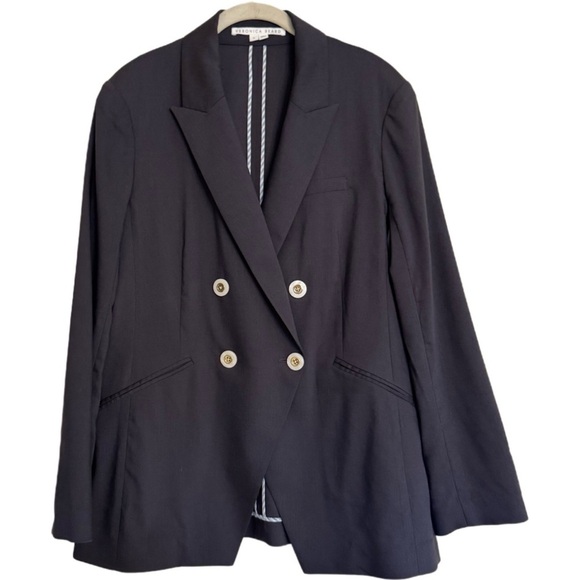 Veronica Beard Size 14 Blazer Jacket NISHA Navy Blue UNlined Summer Weight $595 - Picture 1 of 16